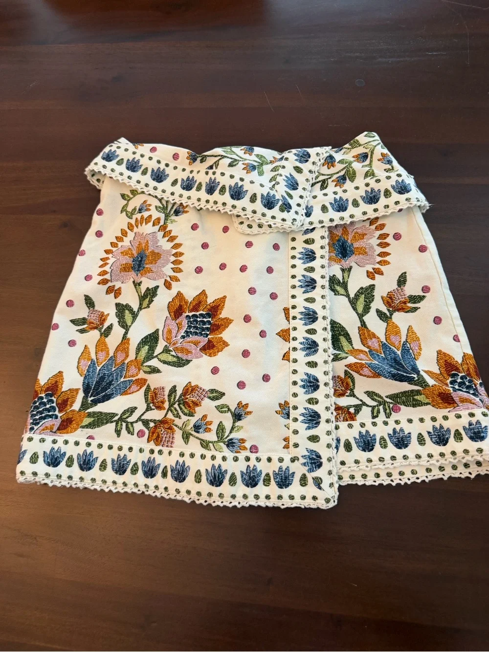 Farm Rio Folk Floral-print Cotton Mini Skirt